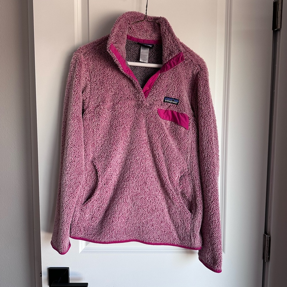 Patagonia Women’s Re-Tool Snap-T Pullover Pink Size Medium Fleece